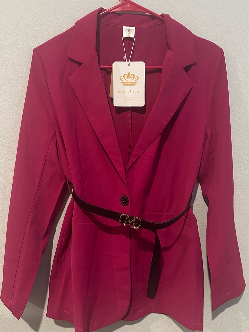 Women's Magenta Blazer Jacket